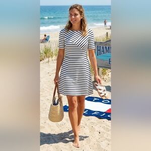 Tommy Hilfiger Striped, Short-sleeve, Stretchy Dress, Size 4